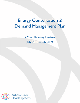 Energy Conservation and Demand Management Plan