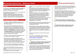 Woolworths Article Form – Reference Guide