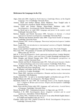 References for Language in the City Page 2 of 6