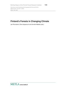 Finland's Forests in Changing Climate