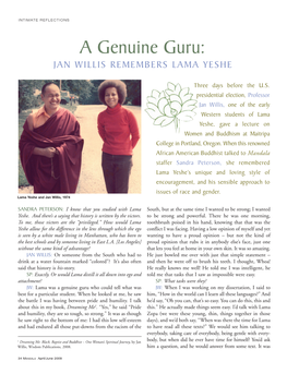 A Genuine Guru: JANWILLISREMEMBERSLAMAYESHE