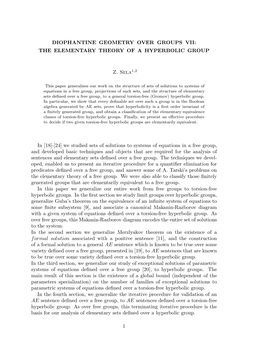 Diophantine Geometry Over Groups Vii: the Elementary Theory of a Hyperbolic Group