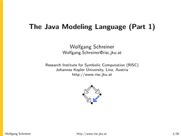 The Java Modeling Language (Part 1)
