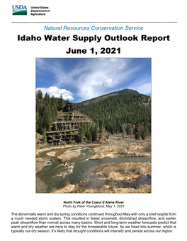 IDAHO WATER SUPPLY OUTLOOK REPORT June 1, 2021