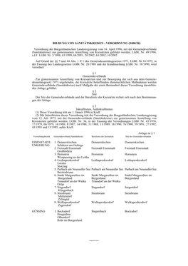 BILDUNG VON SANITÄTSKREISEN - VERORDNUNG (9400/50) Verordnung Der Burgenländischen Landesregierung Vom 16