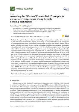 Assessing the Effects of Photovoltaic Powerplants on Surface