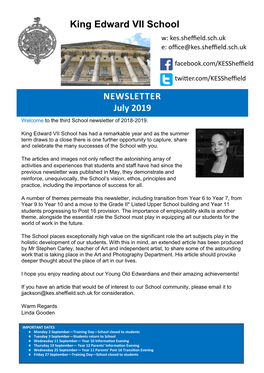 KES Newsletter July 2019