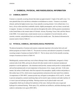 Toxicological Profile for Uranium