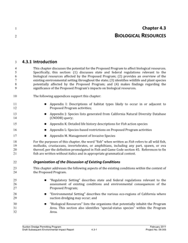 Draft SEIR Chapter 4.3 Biological Resources