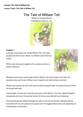 The Tale of William Tell Lesson Topic: the Tale of William Tell