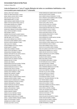 Lista De Espera Em 1ª E/Ou 2ª Opção (Relação De Todos Os Candidatos Habilitados E Não Convocados Para Matrícula Em 1ª Chamada)