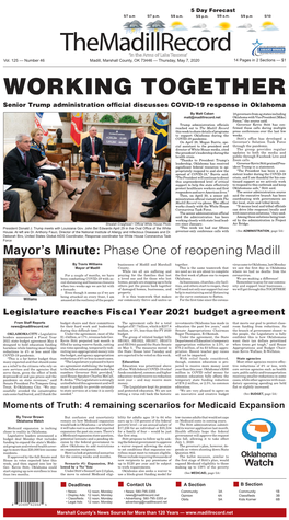 Mayor's Minute: Phase One of Reopening Madill