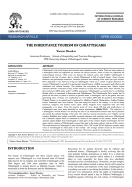 E Inheritance Tourism of Chhattisgarh