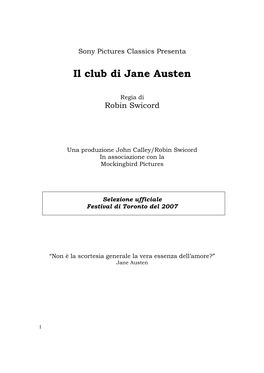 Il Club Di Jane Austen