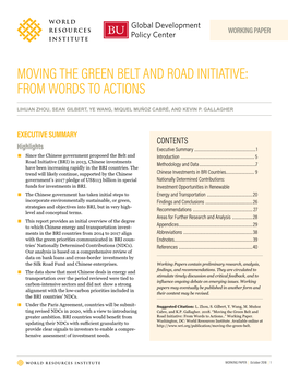 Moving the Green Belt and Road Initiative: from Words to Actions