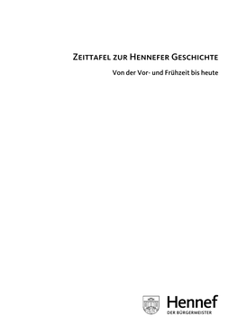 Zeittafel Zur Hennefer Geschichte