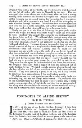 FOOTNOTES to ALPINE Liistory by E