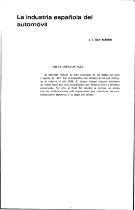 La Industria Española Del Automóvil