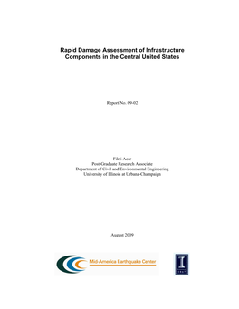 Rapid Damage Assessment of Infrastructure Components in the Central United States