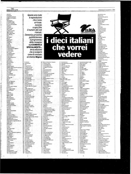 I Dieci Italiani Che Vorrei Vedere