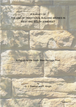 A Survey of the Use of Traditional Building Stones in West and South Somerset