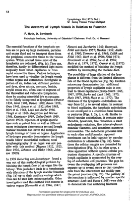 The Anatomy Qf Lymph Vessels in Relation to Function