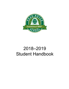 2018–2019 Student Handbook