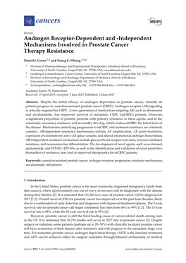 Independent Mechanisms Involved in Prostate Cancer Therapy Resistance