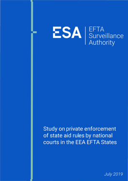 Study on Private Enforcement of State Aid Rules by National Courts in the EEA EFTA States