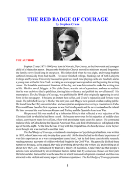 THE RED BADGE of COURAGE by Stephen Crane