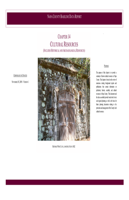 Cultural Resources (Includes Historical and Archaeological Resources )