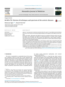 Review of Techniques and Spectrum of the Ureteric Diseases