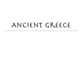 Ancient Greece Origins