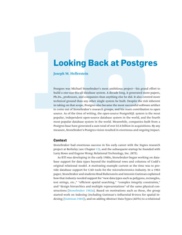 16Looking Back at Postgres