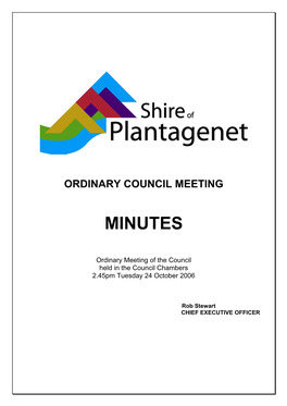 Ordinary Council Meeting Minutes