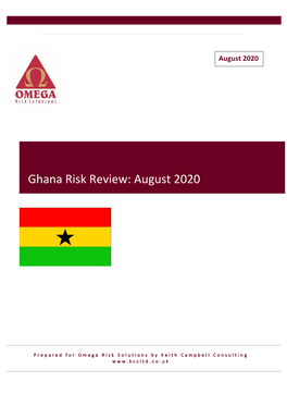 Ghana Risk Review: August 2020