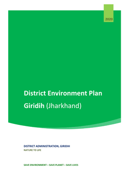 District Environment Plan Giridih (Jharkhand)