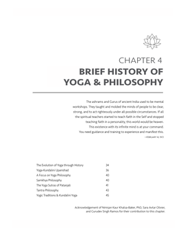 Brief History of Yoga & Philosophy