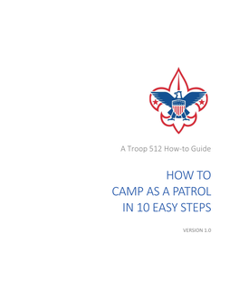 How to Camp As a Patrol in 10 Easy Steps