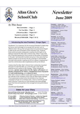 Newsletter School Club June 2009