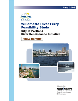 2006 Willamette River Ferry Feasibility Study
