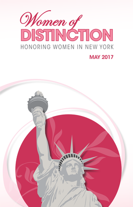 Women of DISTINCTION HONORING WOMEN in NEW YORK MAY 2017 Senator Andrea Stewart-Cousins Senator John J