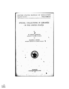 United States Bureau of Education Special