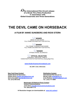 The Devil Came on Horseback