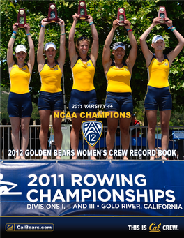 2012 Golden Bears Women's Crew Record Book