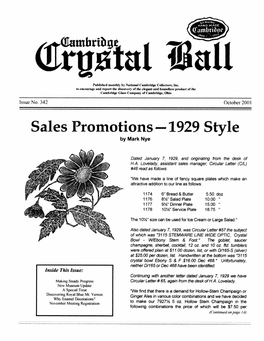 Crystal Ball Newsletter October 2001