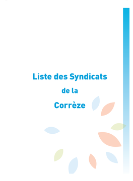 Liste Des Syndicats Corrèze