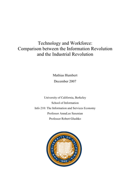 Comparison Between the Information Revolution and the Industrial Revolution