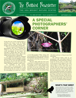 The Bellbird Newsletter the Asa Wright Nature Centre