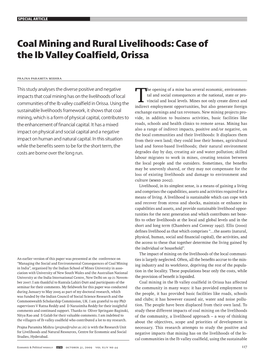 Coal Mining and Rural Livelihoods: Case of the Ib Valley Coalfield, Orissa